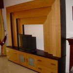 soggiorno parete tv in legno